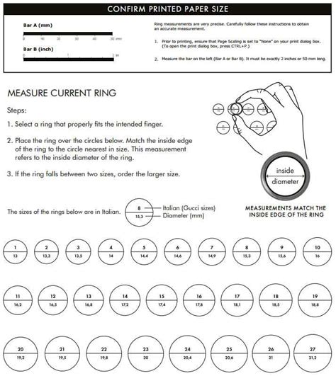 gucci ring sizes chart|Gucci watch band size chart.